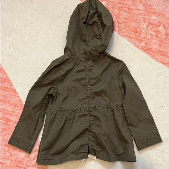 Toddler Hooded Olive Green Jacket - Picture 3 of 5